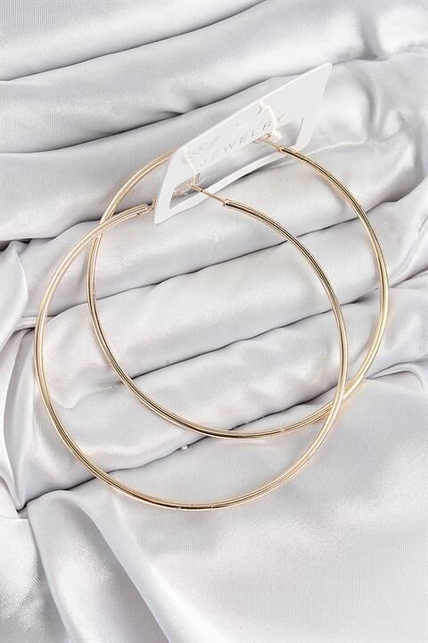 Pirinç Halka Model Gold Renk Kadın Küpe