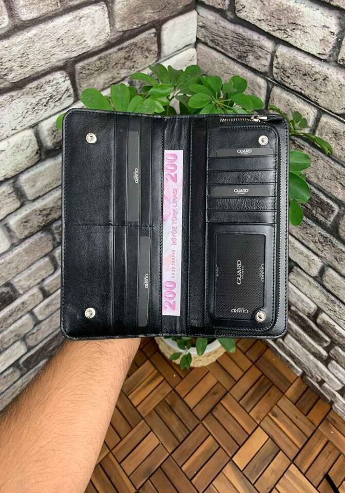 Guard Croco Yeşil Deri Kadın Cüzdanı & El Çantası