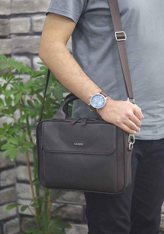 Guard Kahverengi Deri 11' inç Laptop Çantası