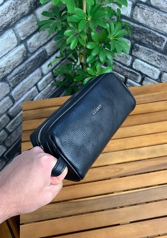 Guard Siyah  Unisex Deri El Çantası