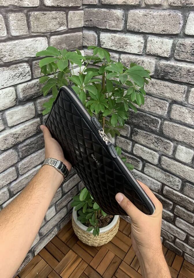 Guard Siyah Capitone Clutch Çanta