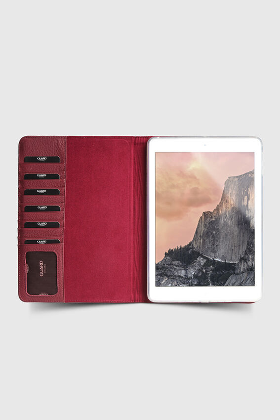 Guard 9.7'' Deri iPad Kılıfı / Business & Casual- Bordo