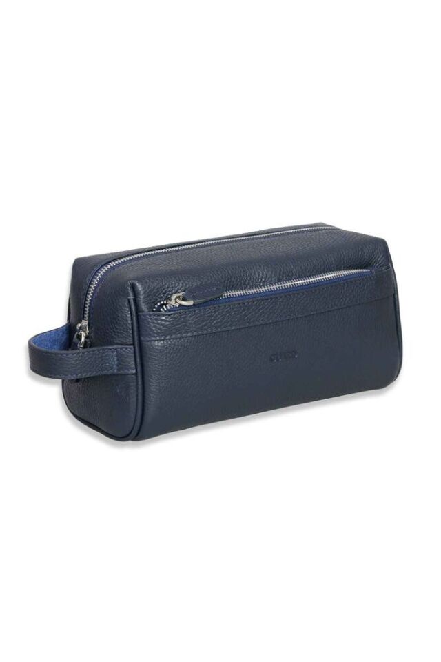 Guard  Lacivert Çift Bölmeli  Hakiki Deri Unisex El Çantası