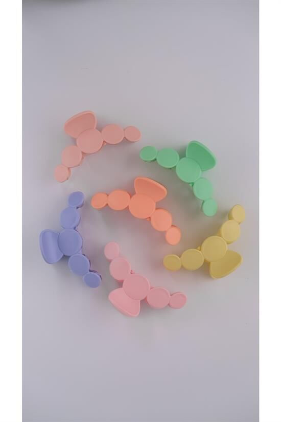 Kadın Trend Petek Pastel 6lı Mandal Toka Seti