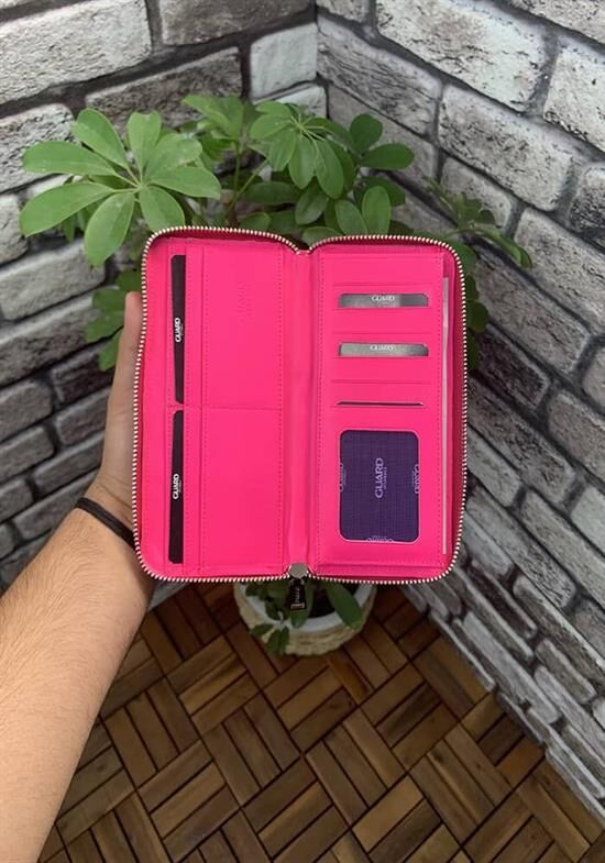 Guard Pembe  Deri Kadın Cüzdanı