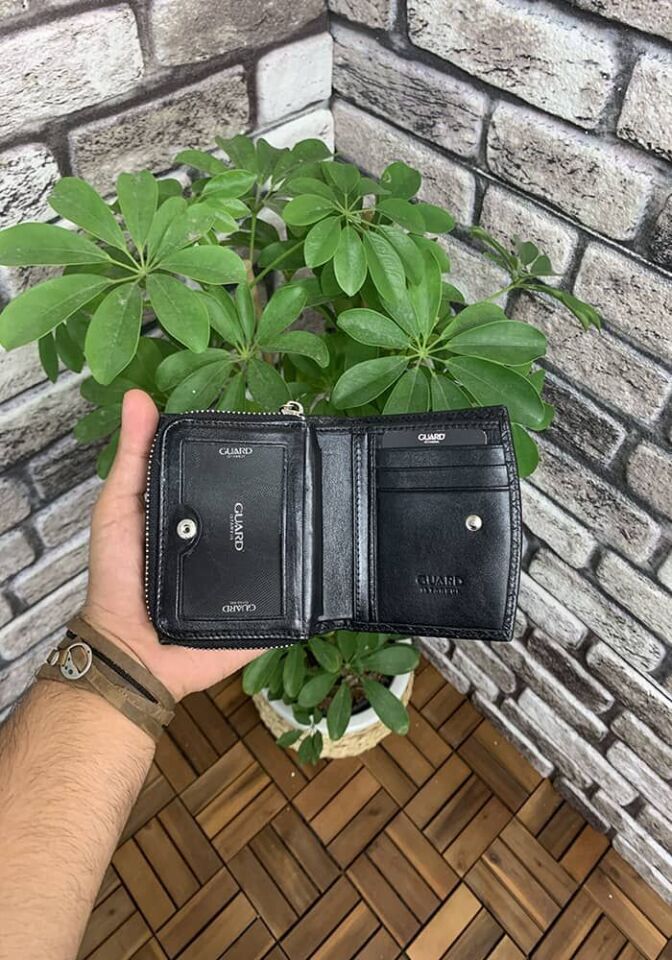 Guard Piton Baskı Siyah Kadın Cüzdan