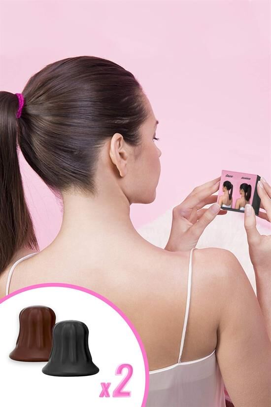 Saç Tokası Cool Hair At Kuyruğu Saç Modeli Dik Tutma Aparatı- Kahverengi Siyah 2'li