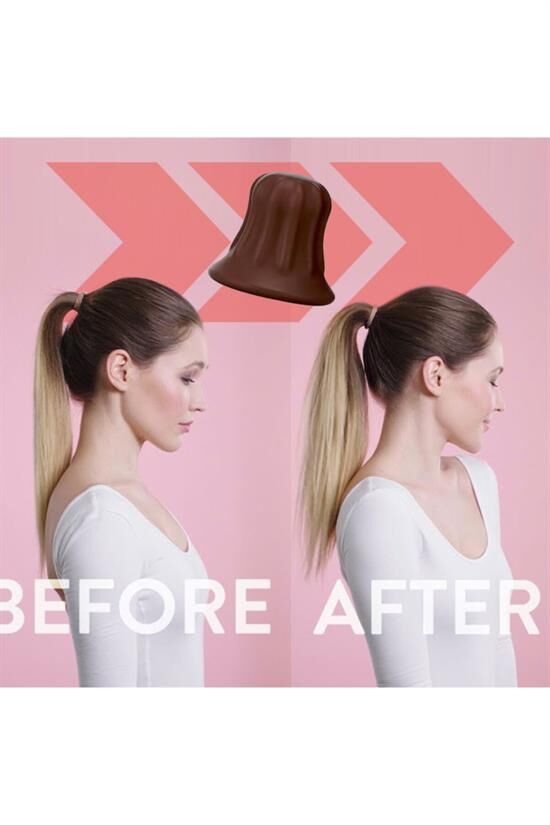 Saç Tokası Cool Hair At Kuyruğu Saç Modeli Dik Tutma Aparatı- Kahverengi