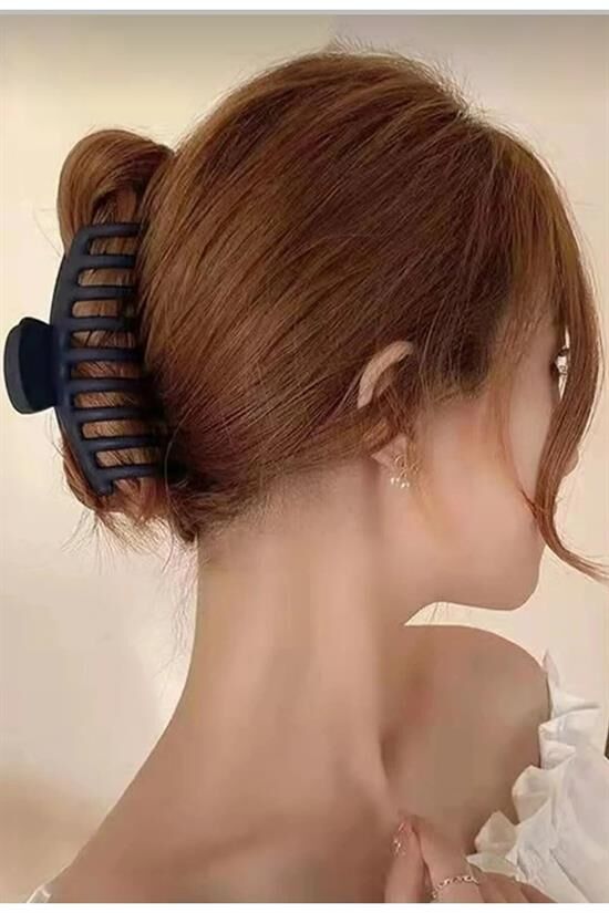 Mandal Toka Kadın Siyah Kahve Bej Xl Büyük Boy (11CM) 4'lü Set