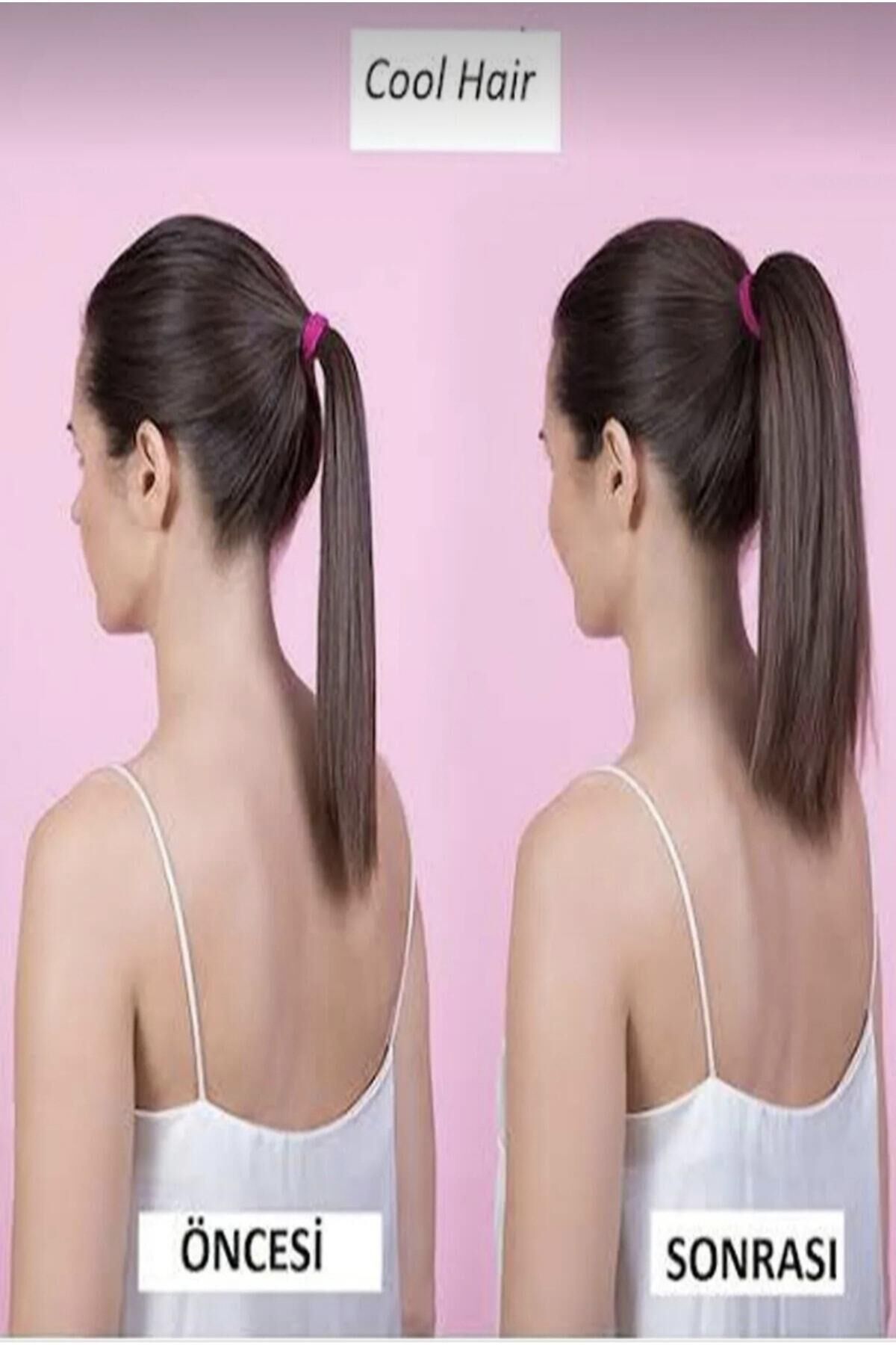 Kadın Cool Hair At Kuyrugu Saç Modeli Dik Tutma Aparati Siyah