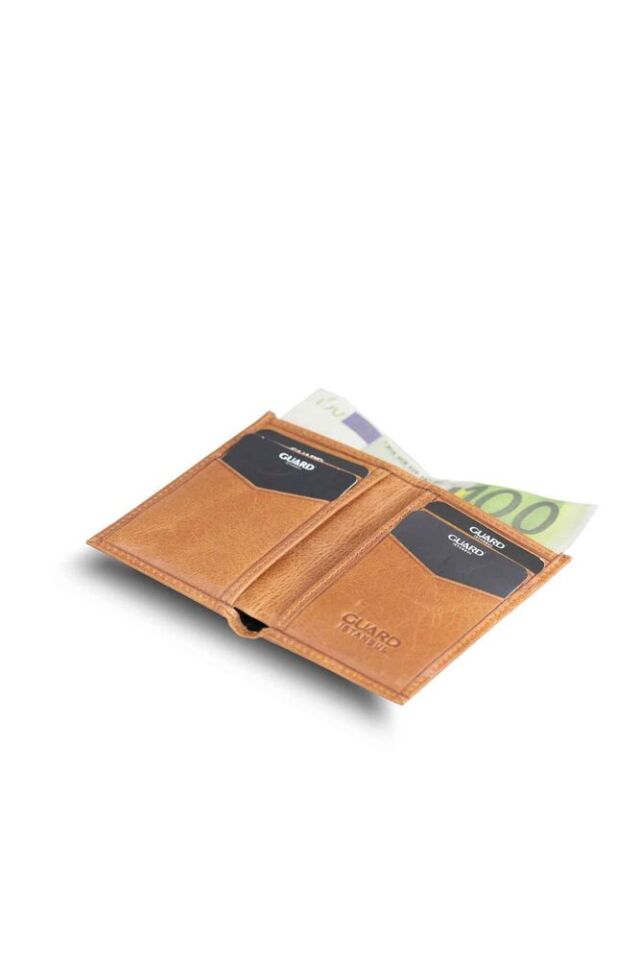Guard Antik Taba İnce Mini Deri Erkek Cüzdanı