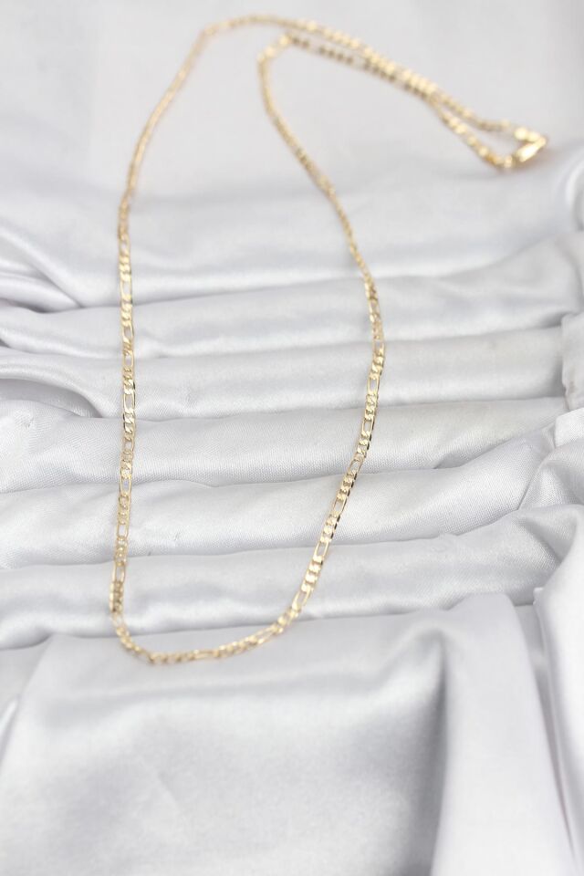 CM 14K Gold Renk İnce Kuşgözü Zincir Model 60 cm Kadın Kolye