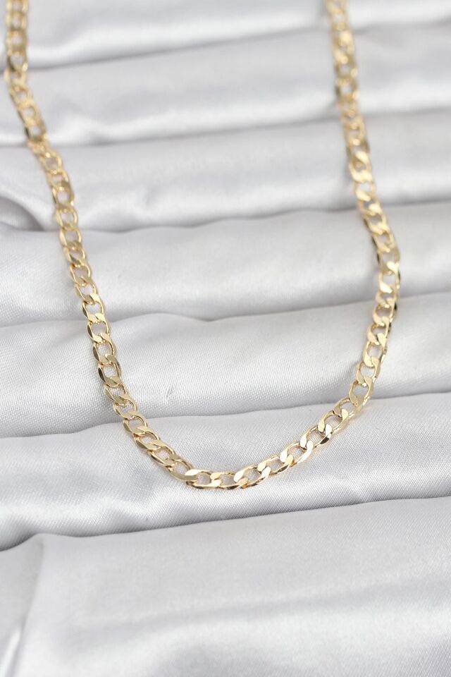 CM 14K Gold Renk Zincir Model 60 cm Kadın Kolye