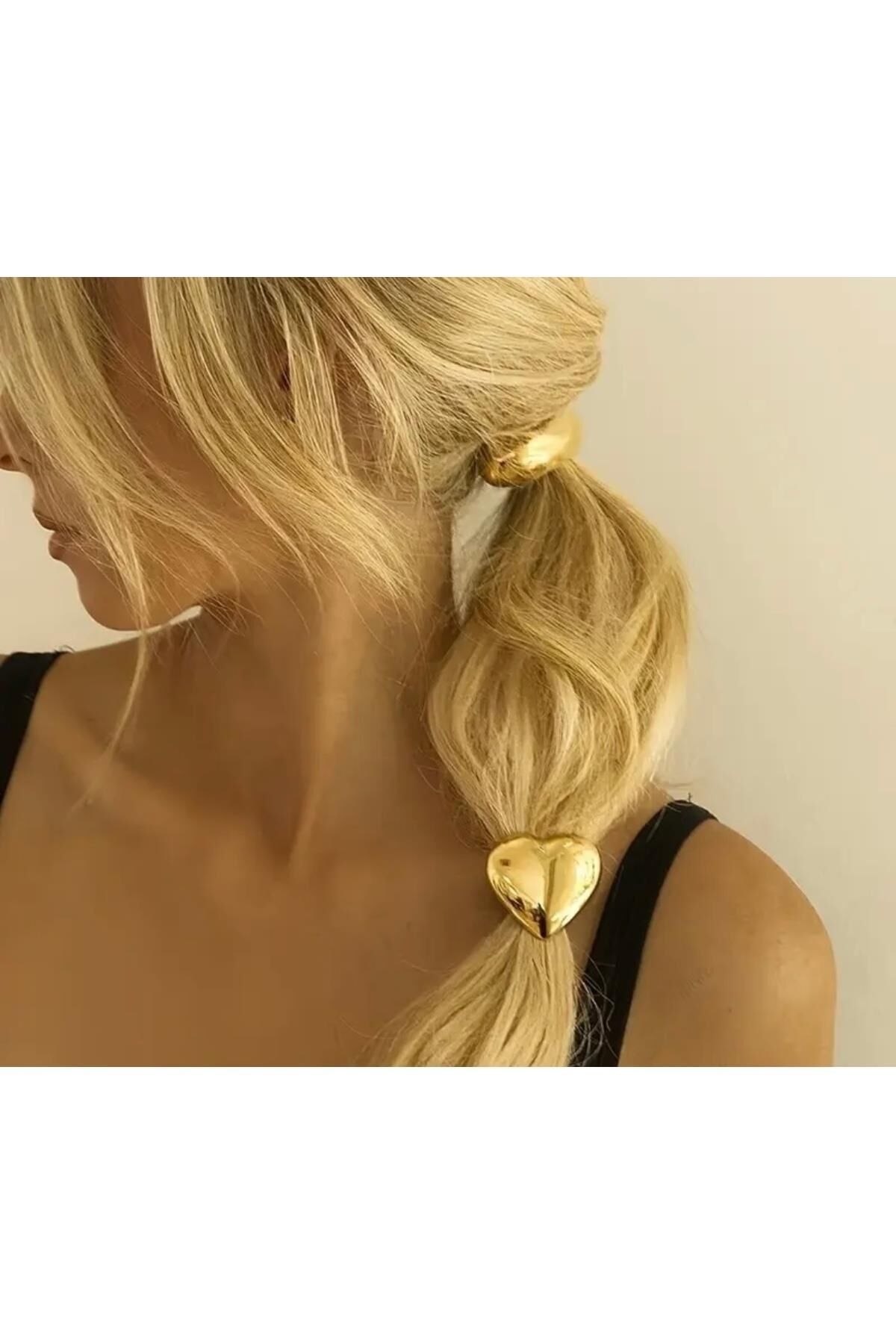Kadın Pinterest Gold Kalp Toka Tek Adet