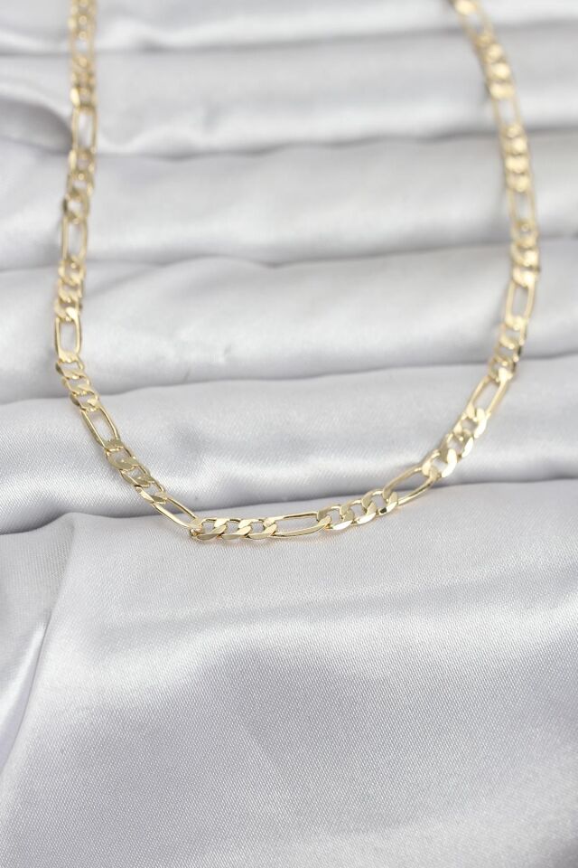 CM 14K Gold Renk Kuşgözü Zincir Model 60 cm Kadın Kolye