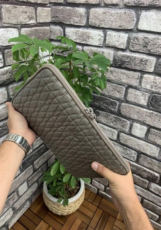 Guard Nakış Desenli Vizon Clutch Çanta