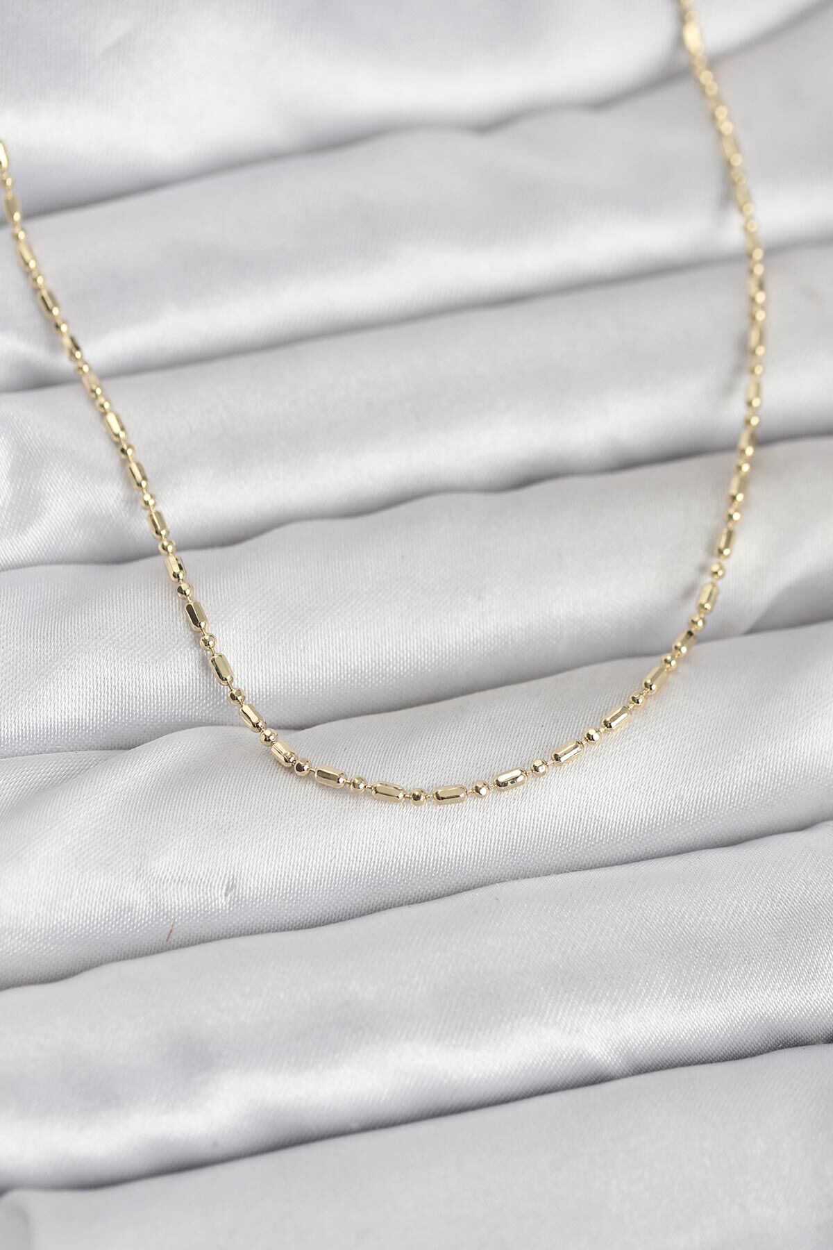 CM 14K Gold Renk Zincirli 60 cm Kadın Kolye