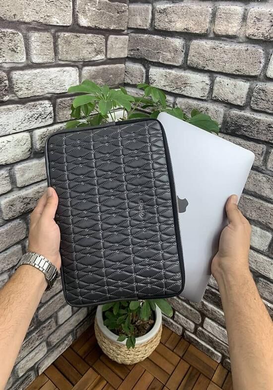 Guard Nakış Desenli Antrasit Clutch Çanta