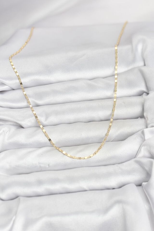 CM 14K Gold Renk Ezme Zincir Model 60 cm Kadın Kolye
