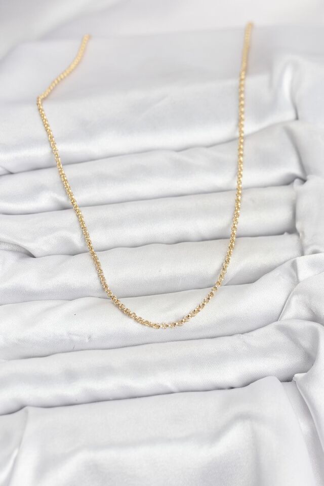 CM 14K Gold Renk Halka Model 60 cm Kadın Kolye