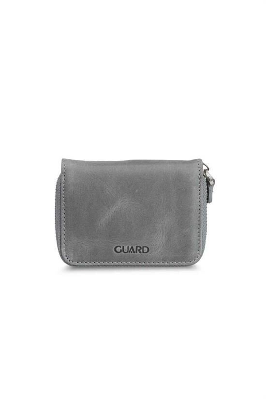 Guard Antik Gri Mini  Unisex Bozuk Paralıklı Cüzdan