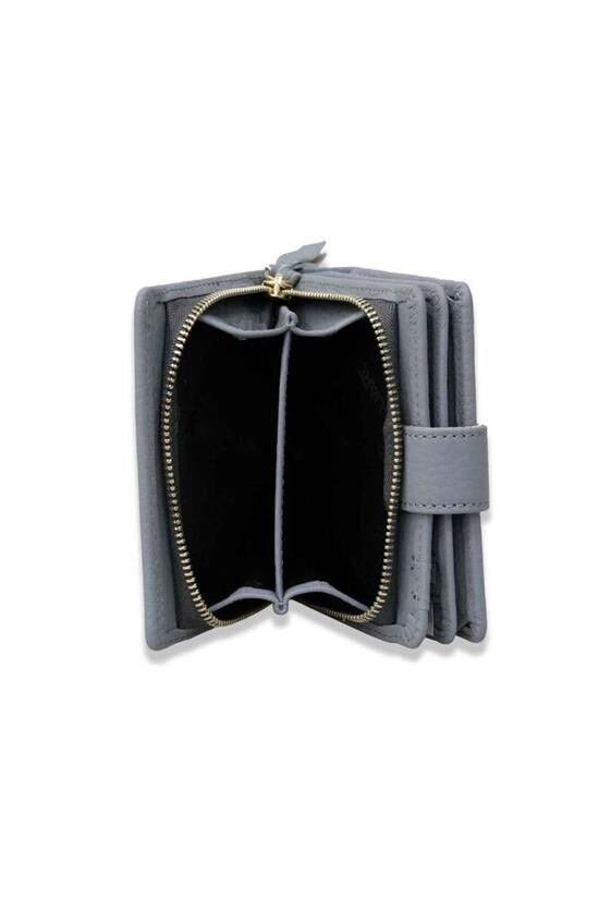 Guard Gri Çok Bölmeli Şık Deri Bayan Cüzdanı