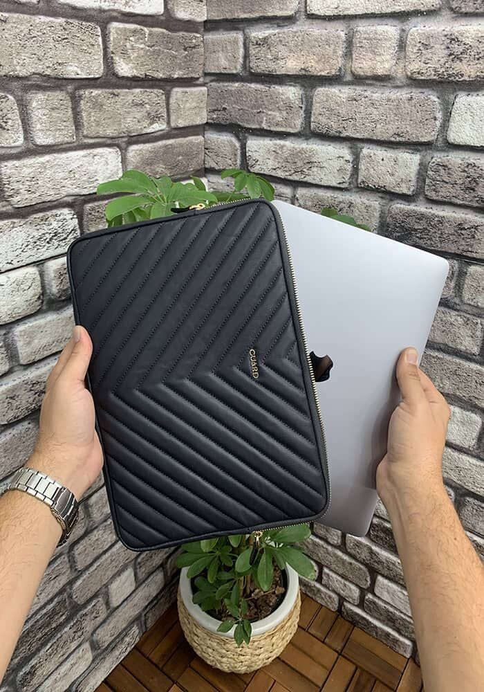 Guard Koyu Lacivert Mat Üçgen Desen  Clutch Çanta