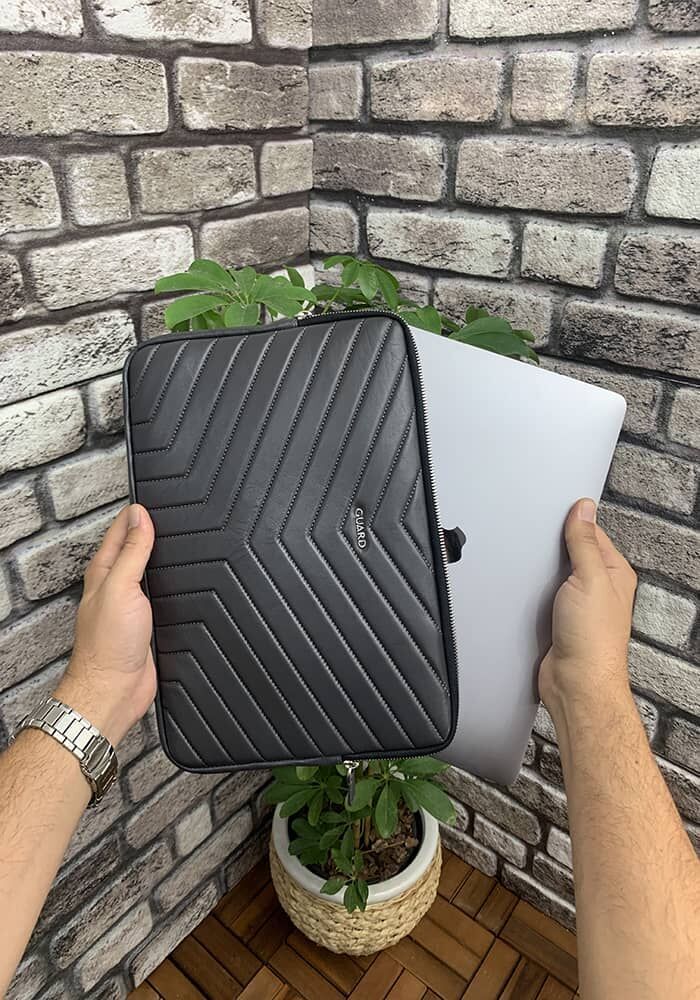 Guard Antrasit Üçgen Desen  Clutch Çanta