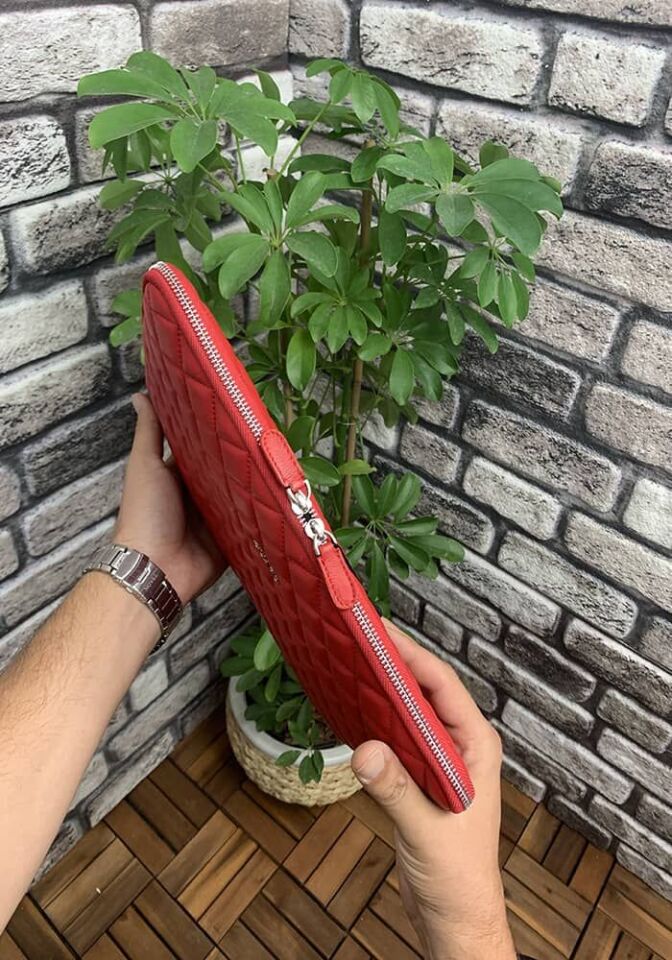 Guard Kırmızı Capitone Clutch Çanta