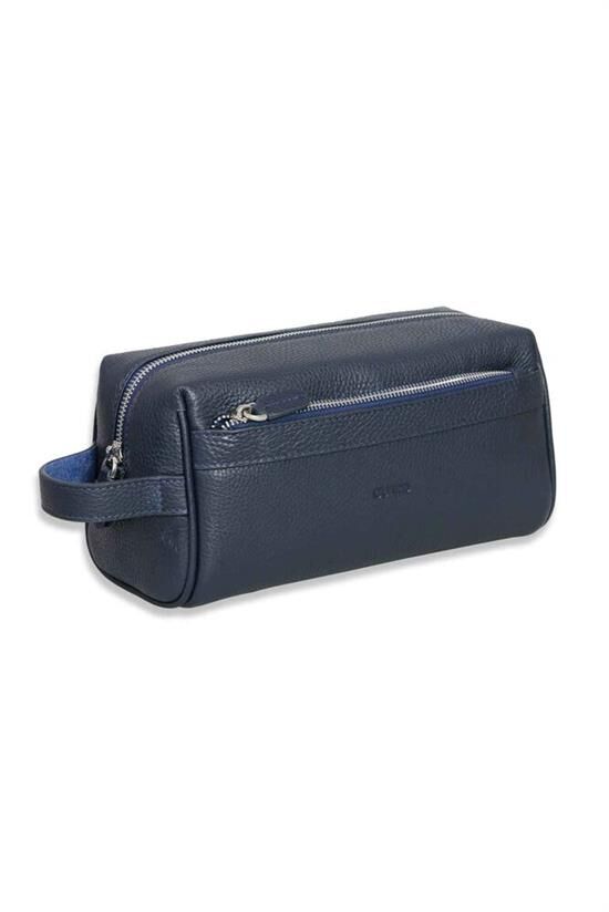 Guard  Lacivert Çift Bölmeli  Hakiki Deri Unisex El Çantası