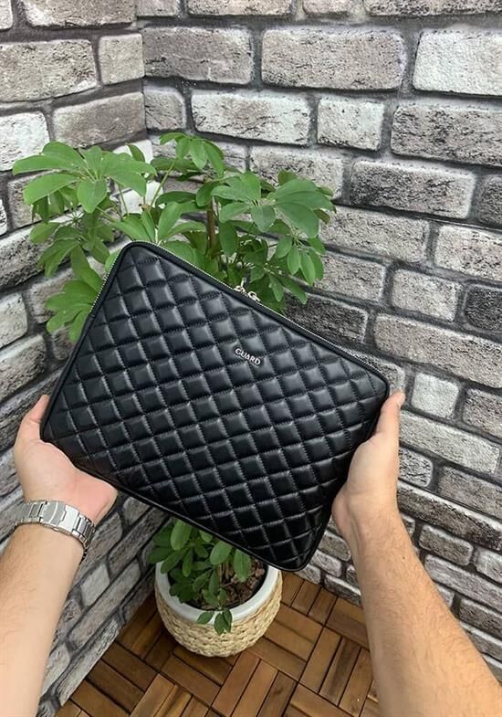 Guard Siyah Capitone Clutch Çanta