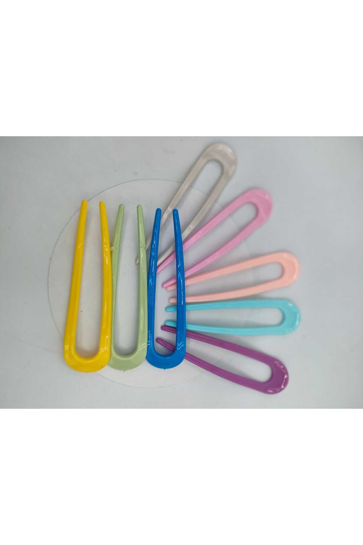 Kadınlar Için Pastel Tonlarda 8'li Saç Topuz Toka Seti