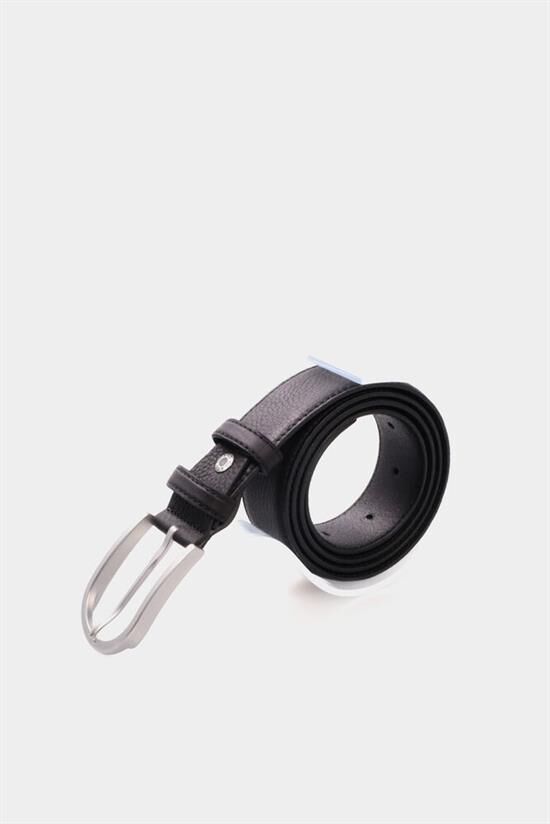 Guard Mat Deri Erkek Kemeri 4 Cm - Siyah