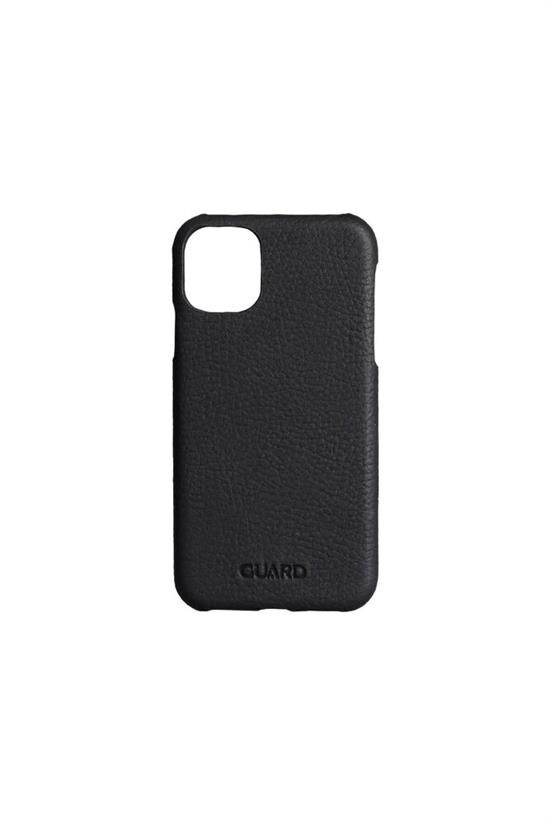 Guard Mat Siyah iPhone 11 Hakiki Deri Telefon Kılıfı