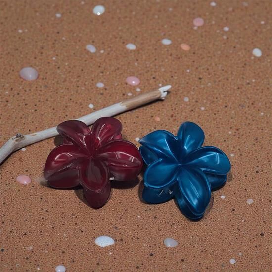 Kadın Genç Bordo, Violet Büyük Boy 9cm Lotus Mandal Toka