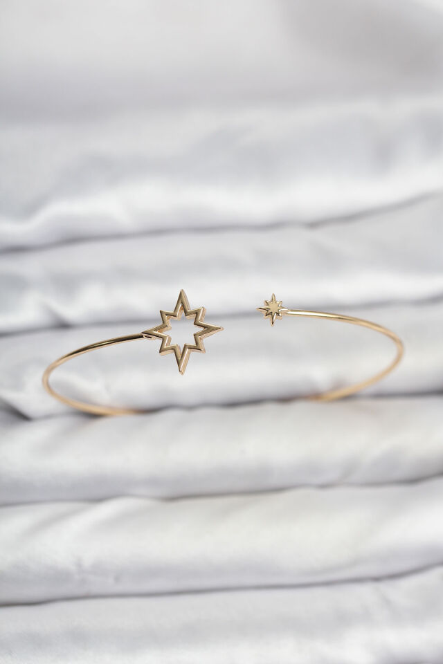 Kutup Yıldızı Model Gold Renk Bileklik